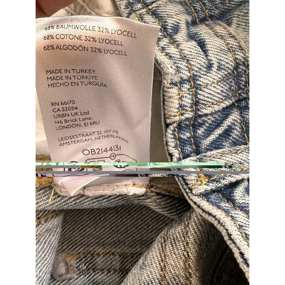 Pilcro High-Rise Slouch Wide Leg Denim Jeans Size 27T - Picture 10 of 11